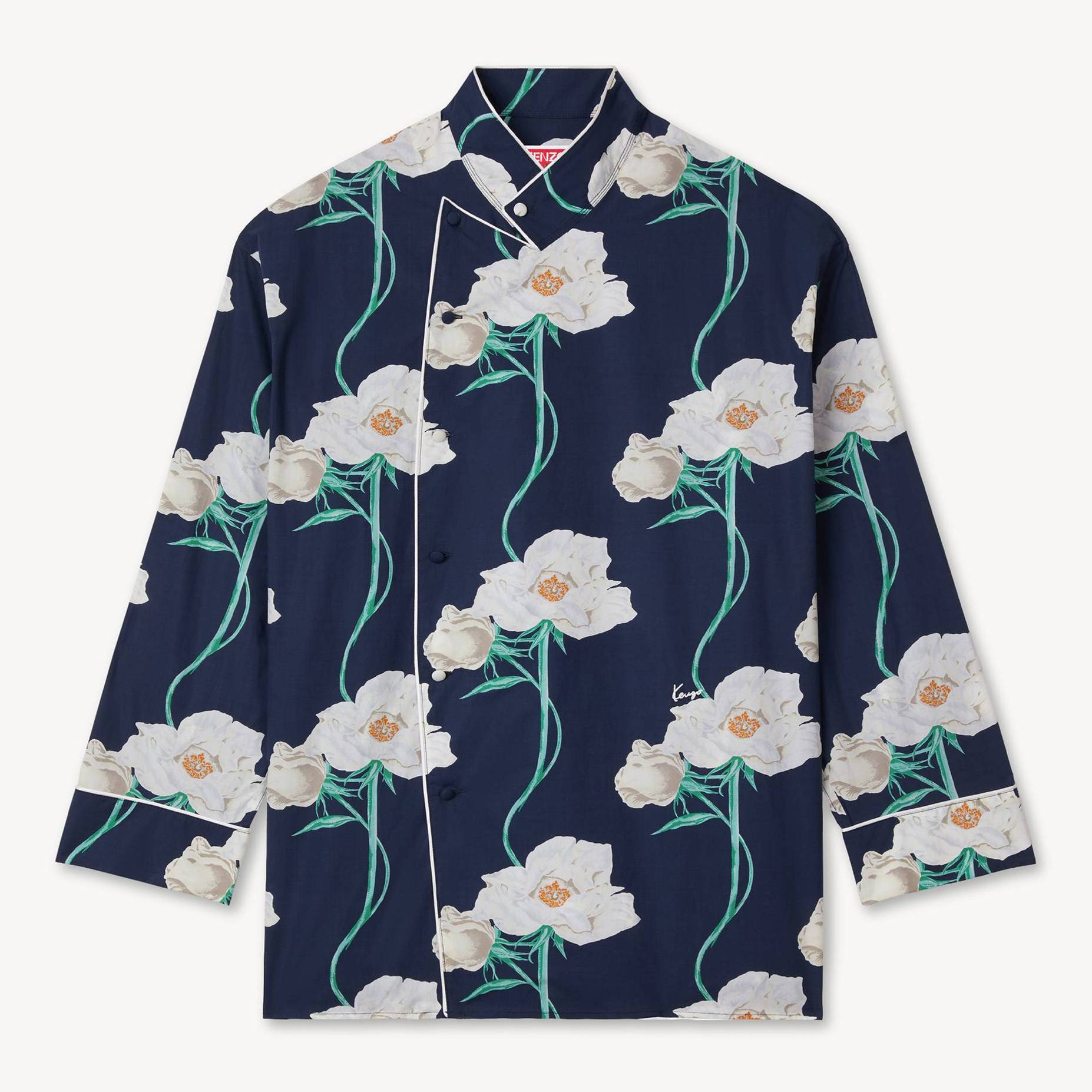 KENZO ' Archive Pink' Shirt , Woman, Navy Blue, Size 40, Cotton