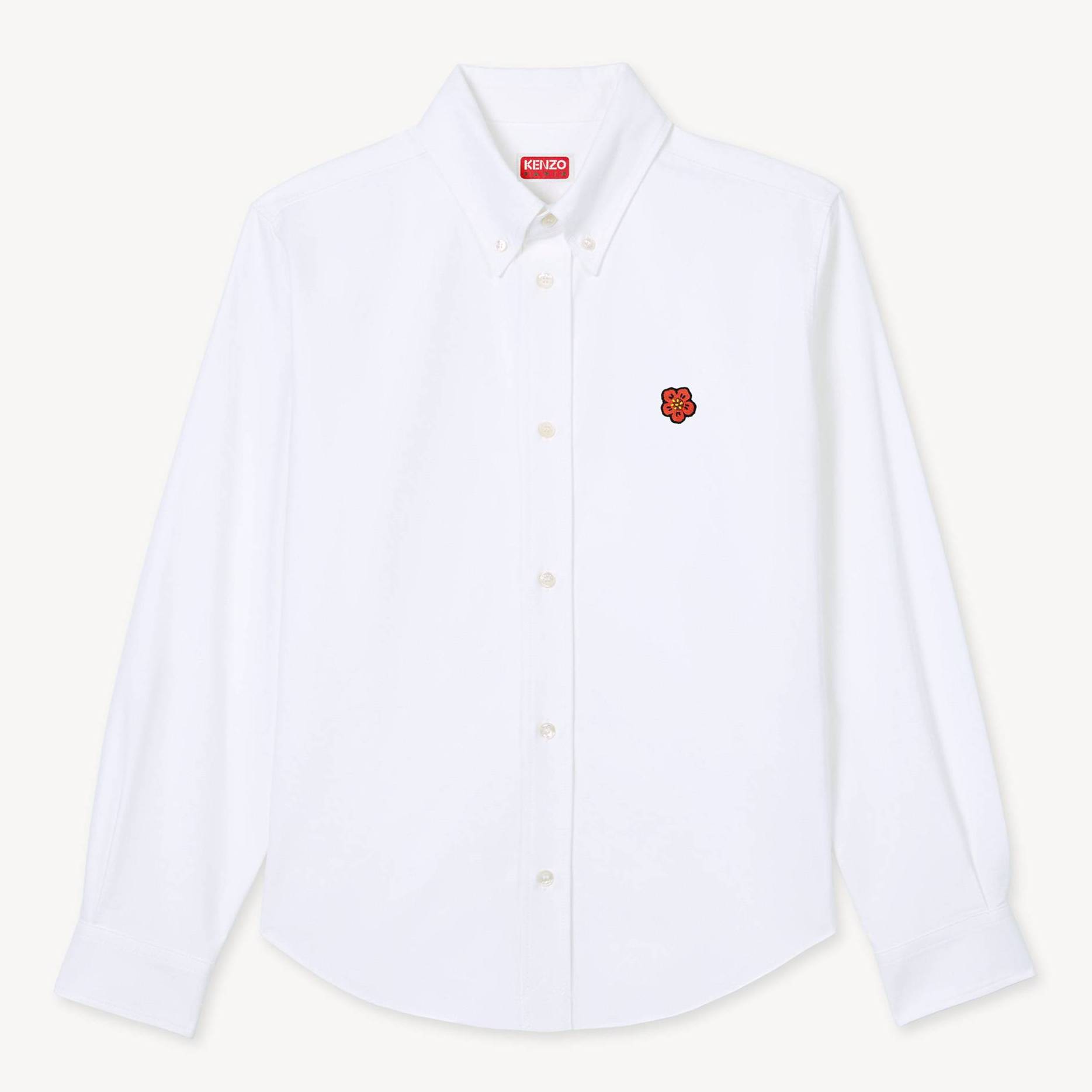 KENZO 'Boke Flower' Fitted Shirt Oxford, Woman, White, Size 42,