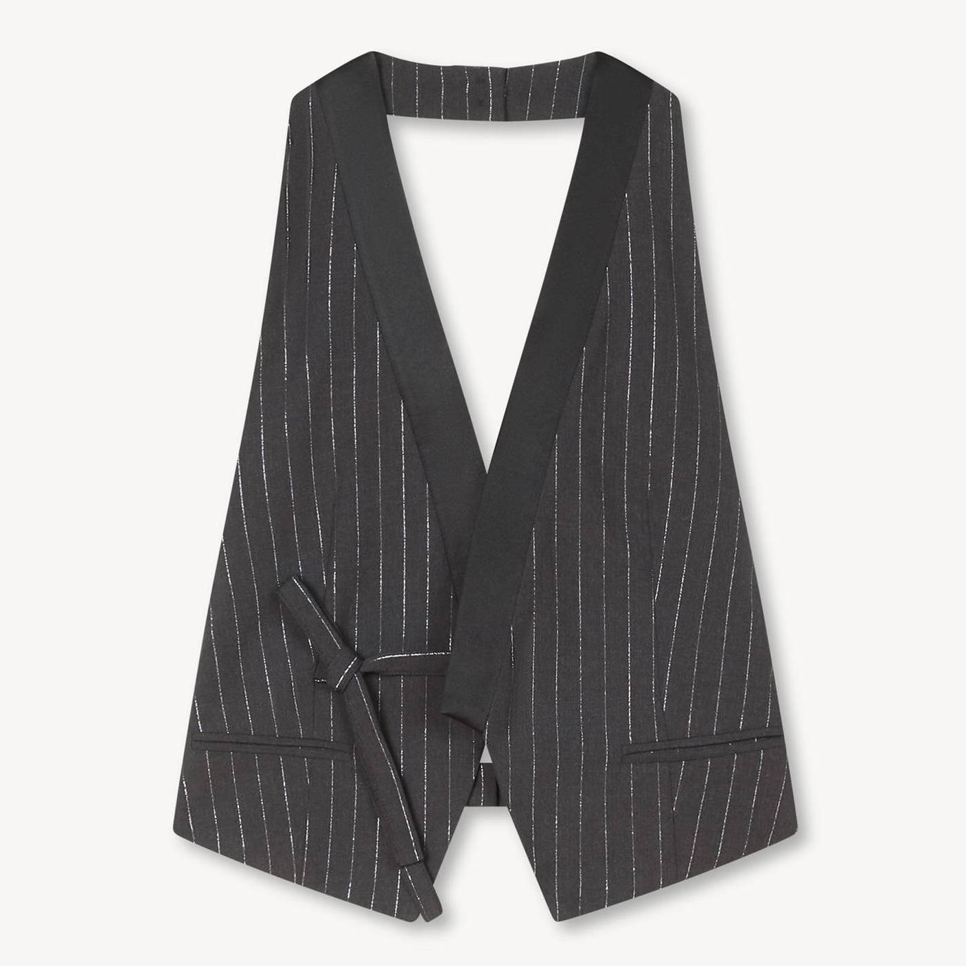 KENZO 'Kenzo Winter Holidays' Kimono Backless Vest Anthracite - Womens Size 36