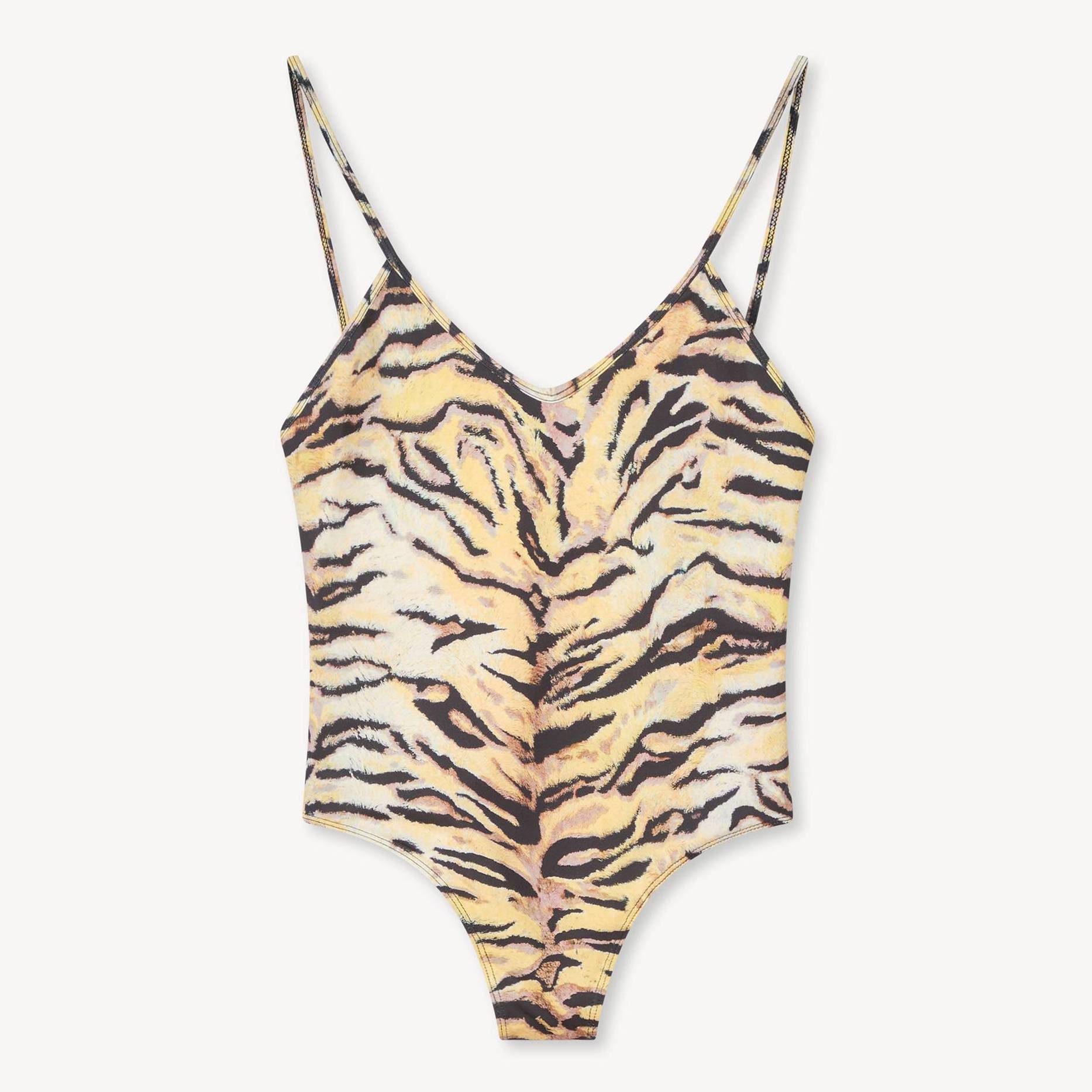 KENZO ' Tiger' Swimsuit, Woman, Aqua, Size L, Polyester/elastane