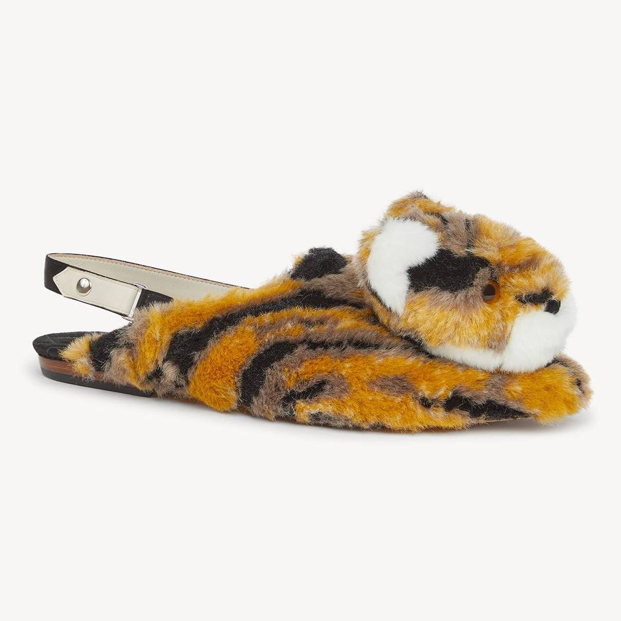 KENZO Mules Con Estampado De Tigre De Pelo Sintético 'Kenzo-kali', Mujer, Marioro, 37