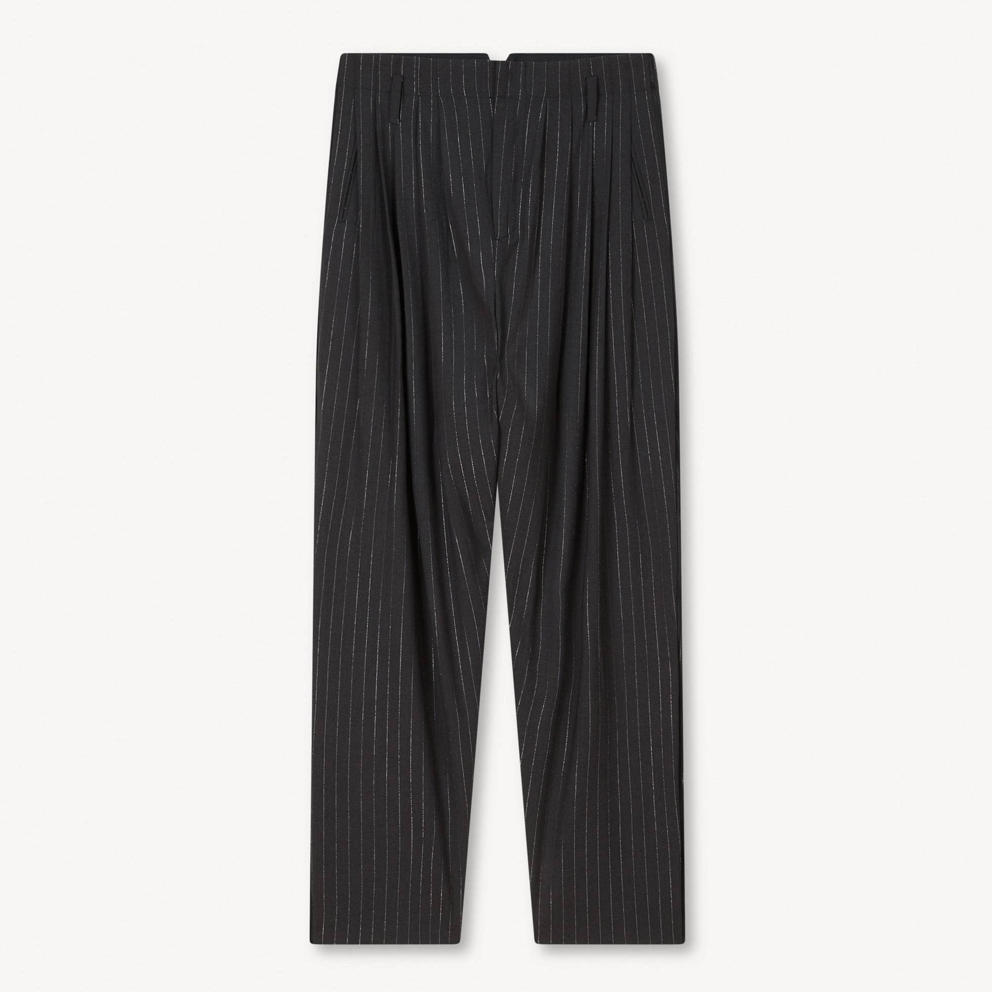 KENZO ' Winter Holidays' Pleated Pants, Woman, Anthracite, Size 36, Wool