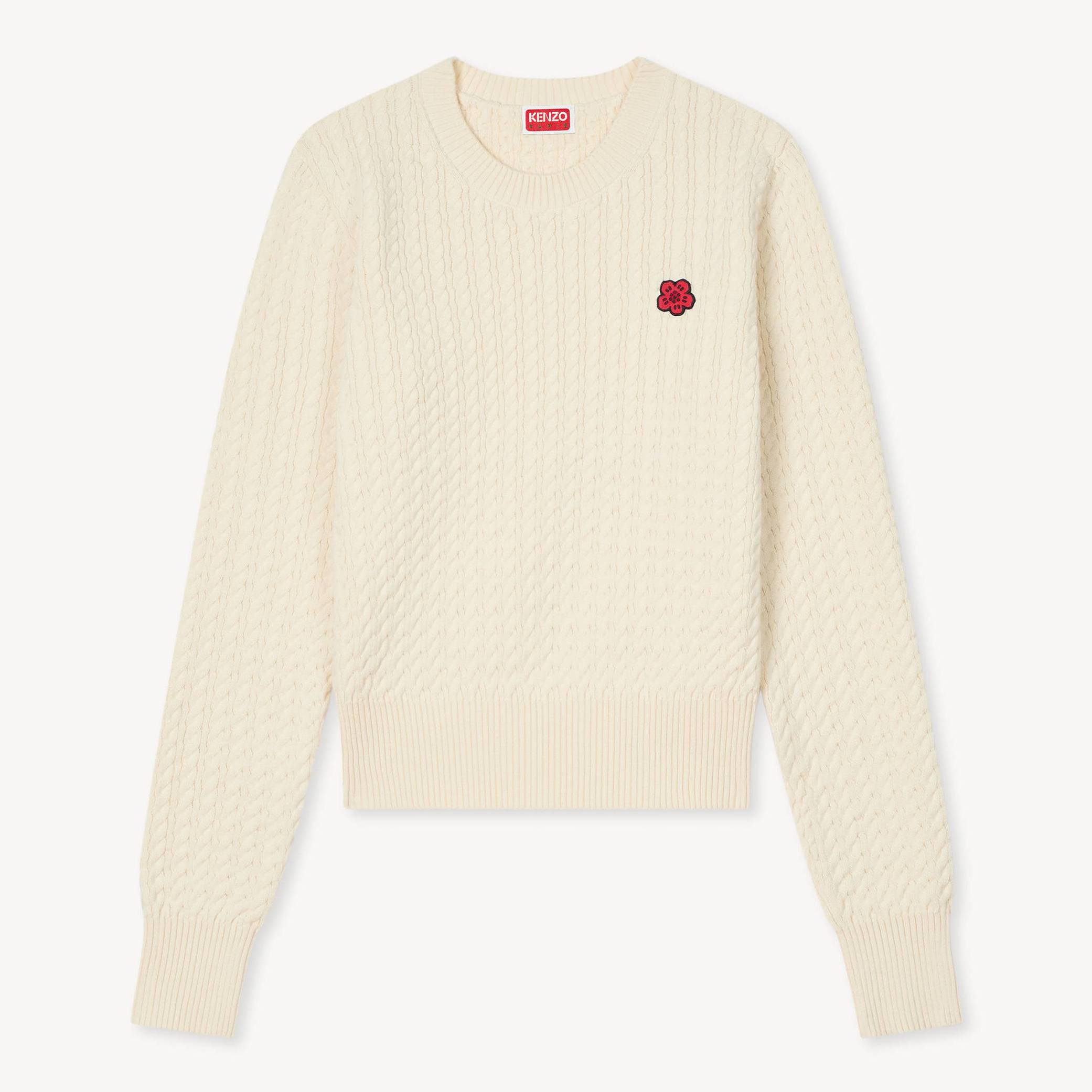 KENZO 'Boke Flower' Sweater Wool, Woman, Ecru, Size S,