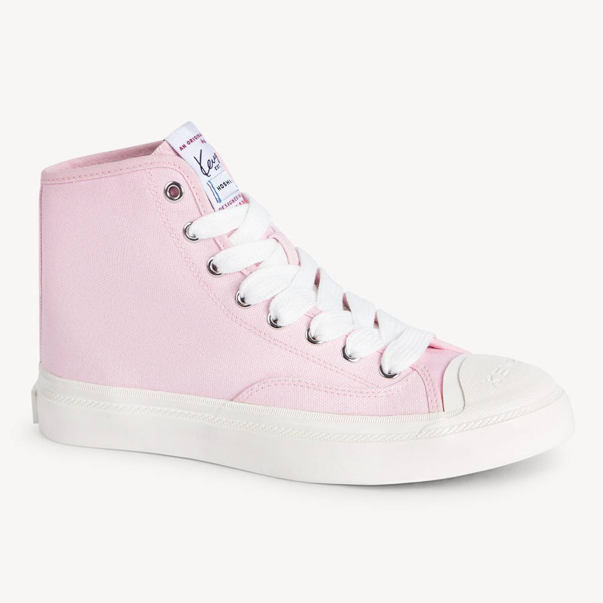 KENZO ' Hoshi' High Top Sneakers Canvas, Woman, Flamingo Pink, Size 40, EU
