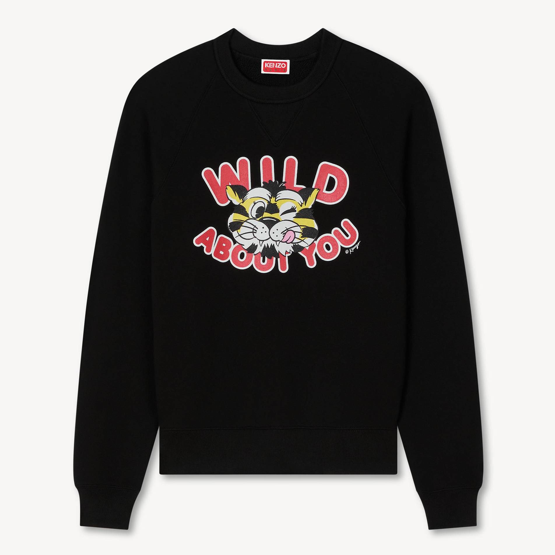 KENZO Sweatshirt 'Wild Tiger' En Coton, Femme, Noir, L