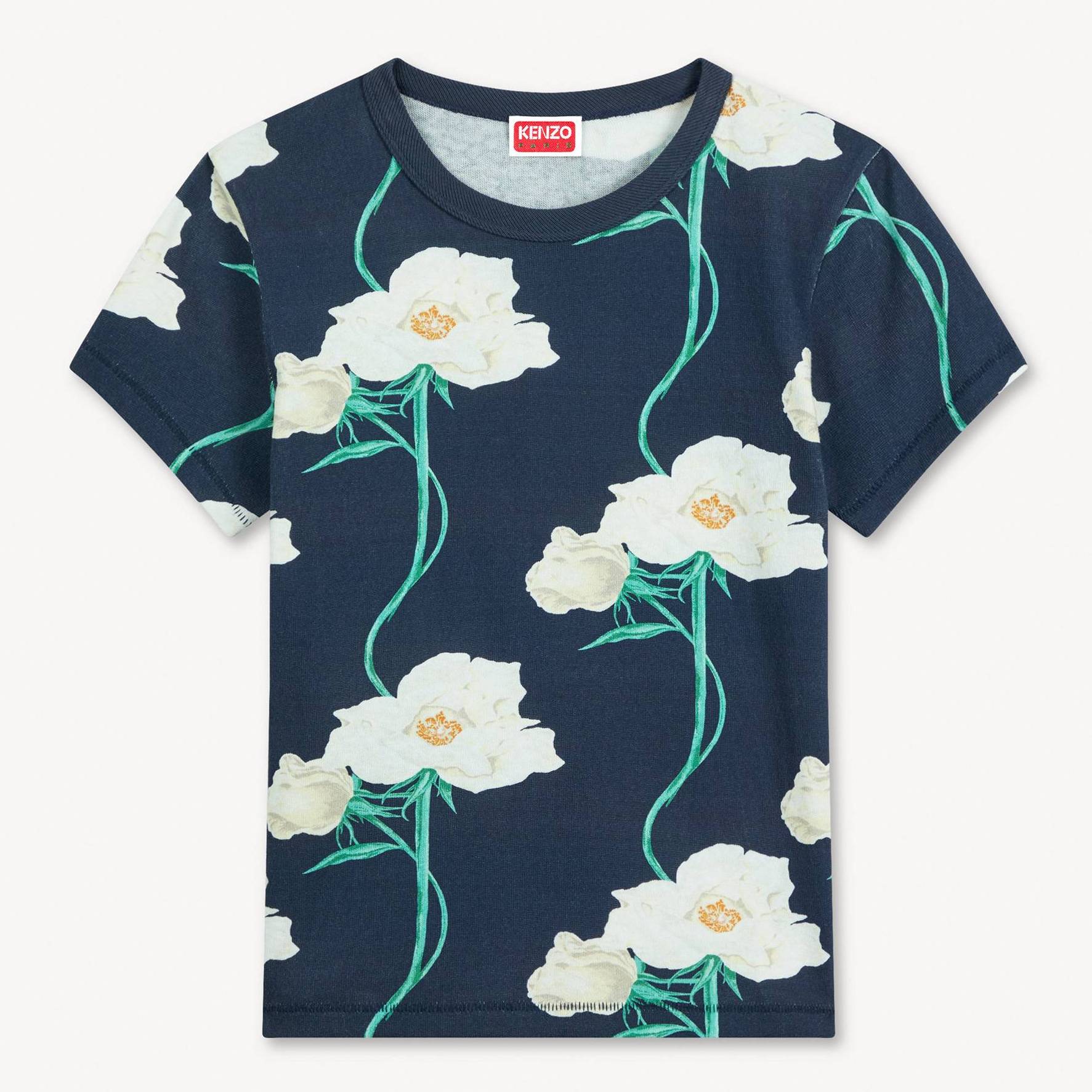KENZO ' Archive Pink' T-shirt , Woman, Navy Blue, Size Xl, Cotton