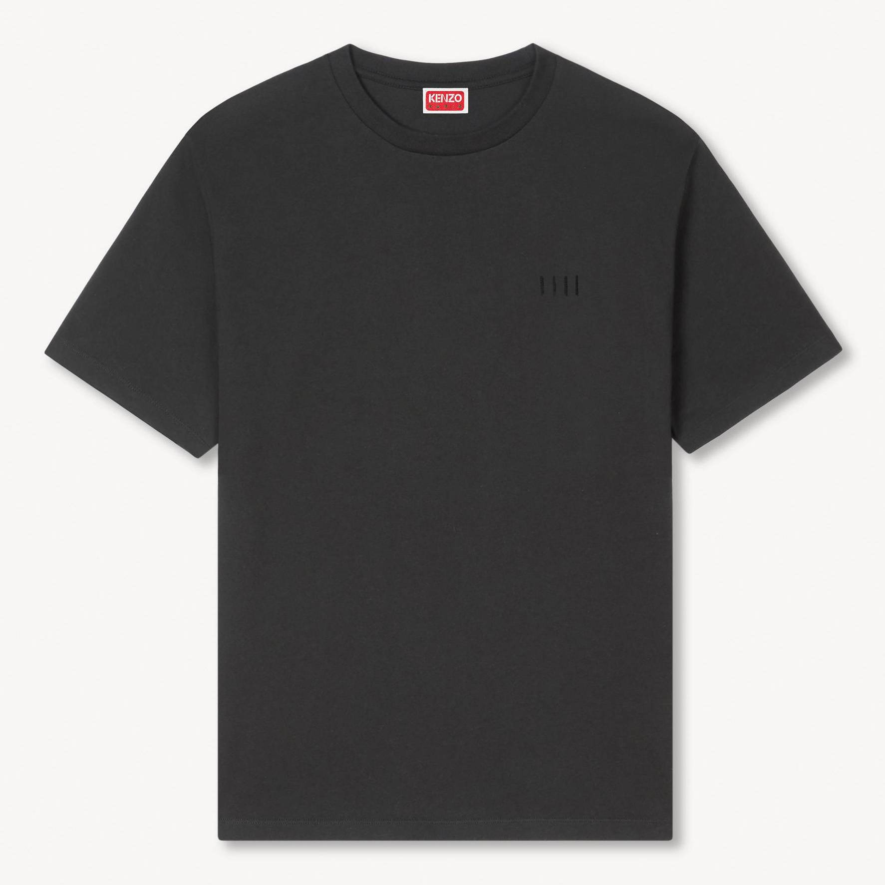KENZO 'Boke Flower 2.0' Embroidered Loose T-shirt , Woman, Black, Size M, Cotton