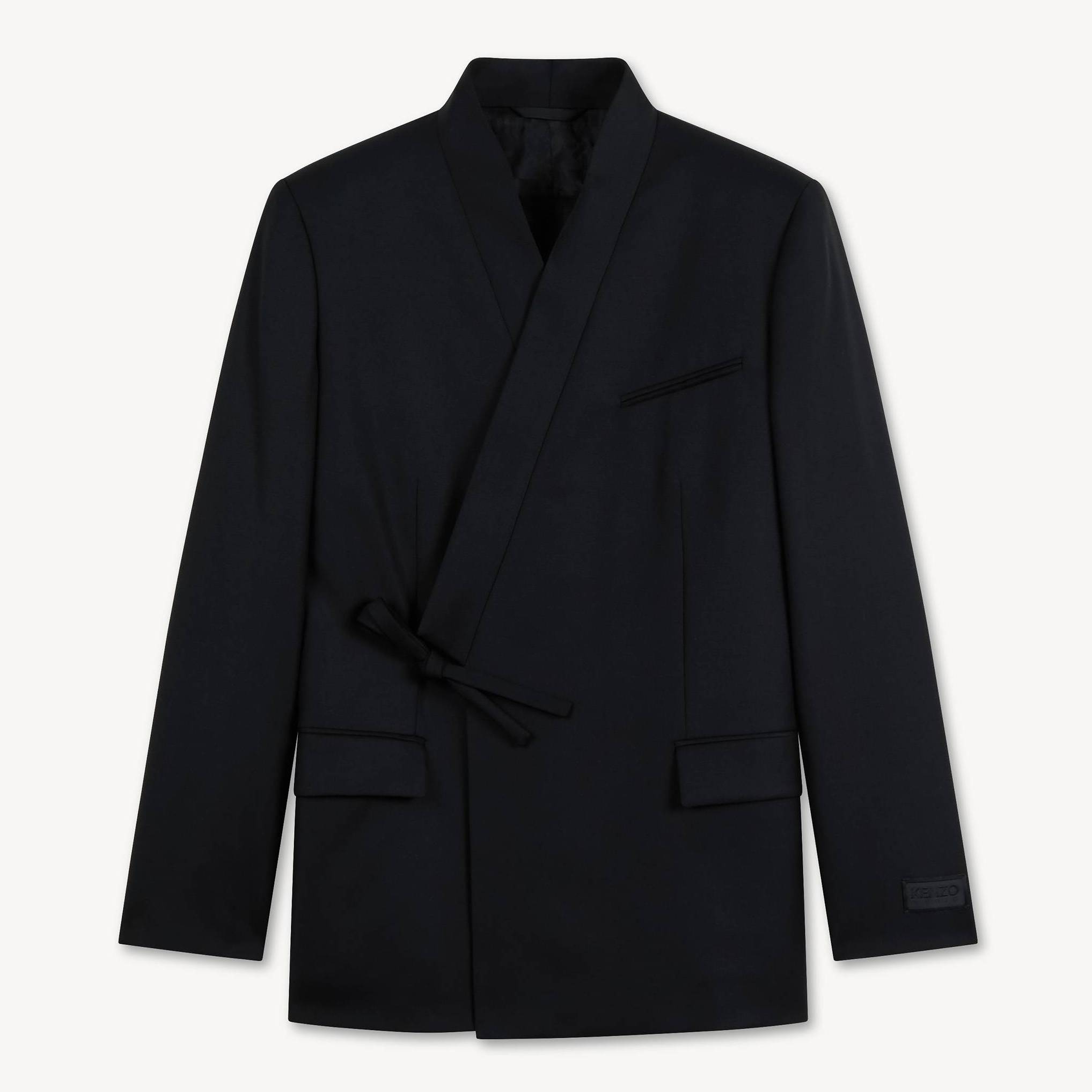 KENZO Kimono Blazer , Woman, Black, Size 42, Wool
