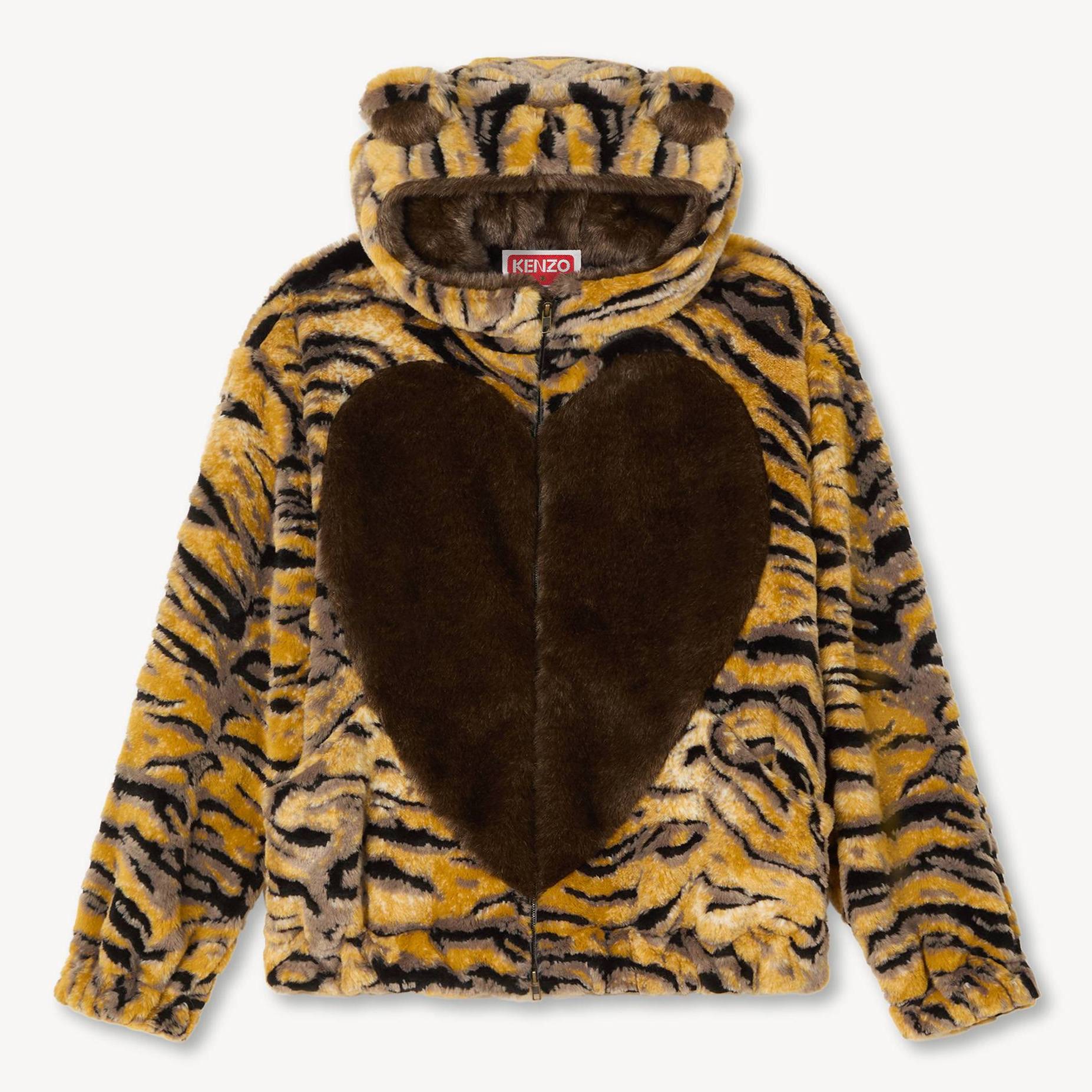 KENZO ' Tiger' Blouson, Unisex, Marigold, Size L, Leather