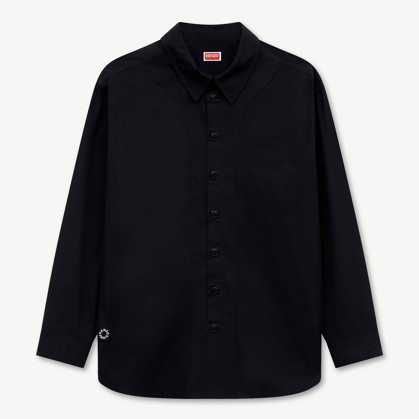 KENZO 'Boke Flower 2.0' Baseball Shirt , Man, Black, Size Xl, Cotton