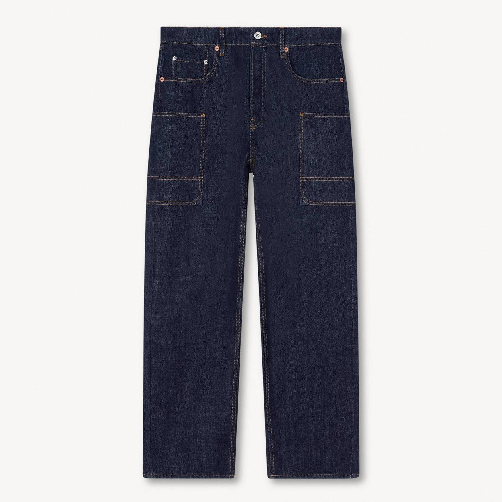 KENZO ' Winter Holidays' Cargo Monkey Fit Jeans In Japanese Denim, Man, Rinse Blue Size 35, Denim