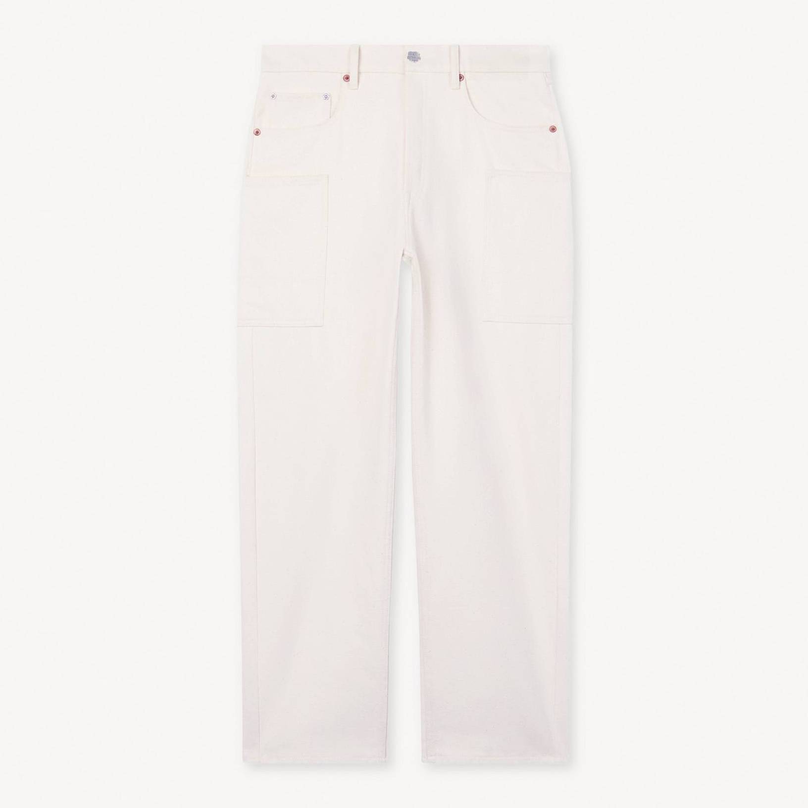 KENZO Cargo Monkey Fit Jeans In Japanese Denim, Man, Raw White Size 34, Denim