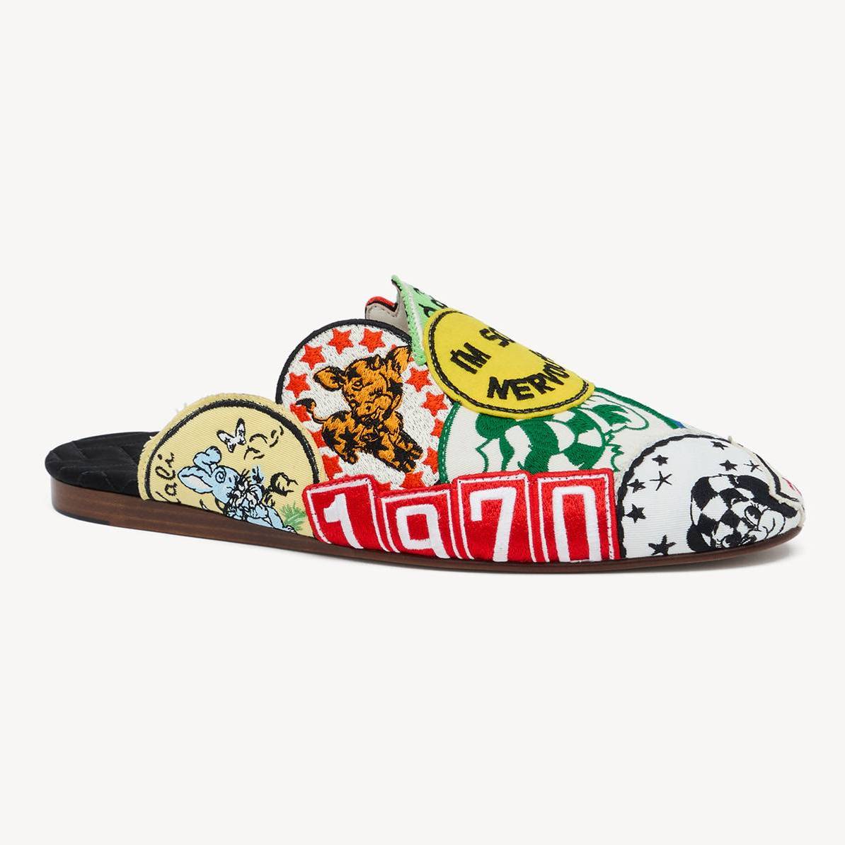 KENZO 'Kenzo-luke' Mules With Patches Multicolor- Mens - Size 45