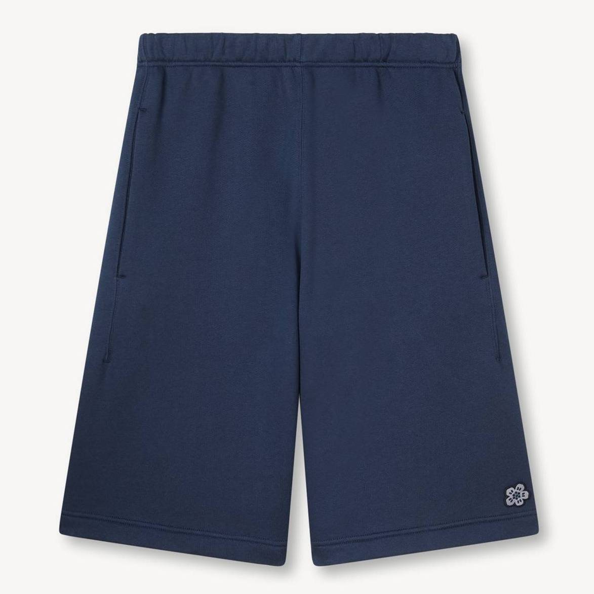 KENZO 'Boke Flower' Embroidered Shorts , Man, Navy Blue, Size L, Cotton