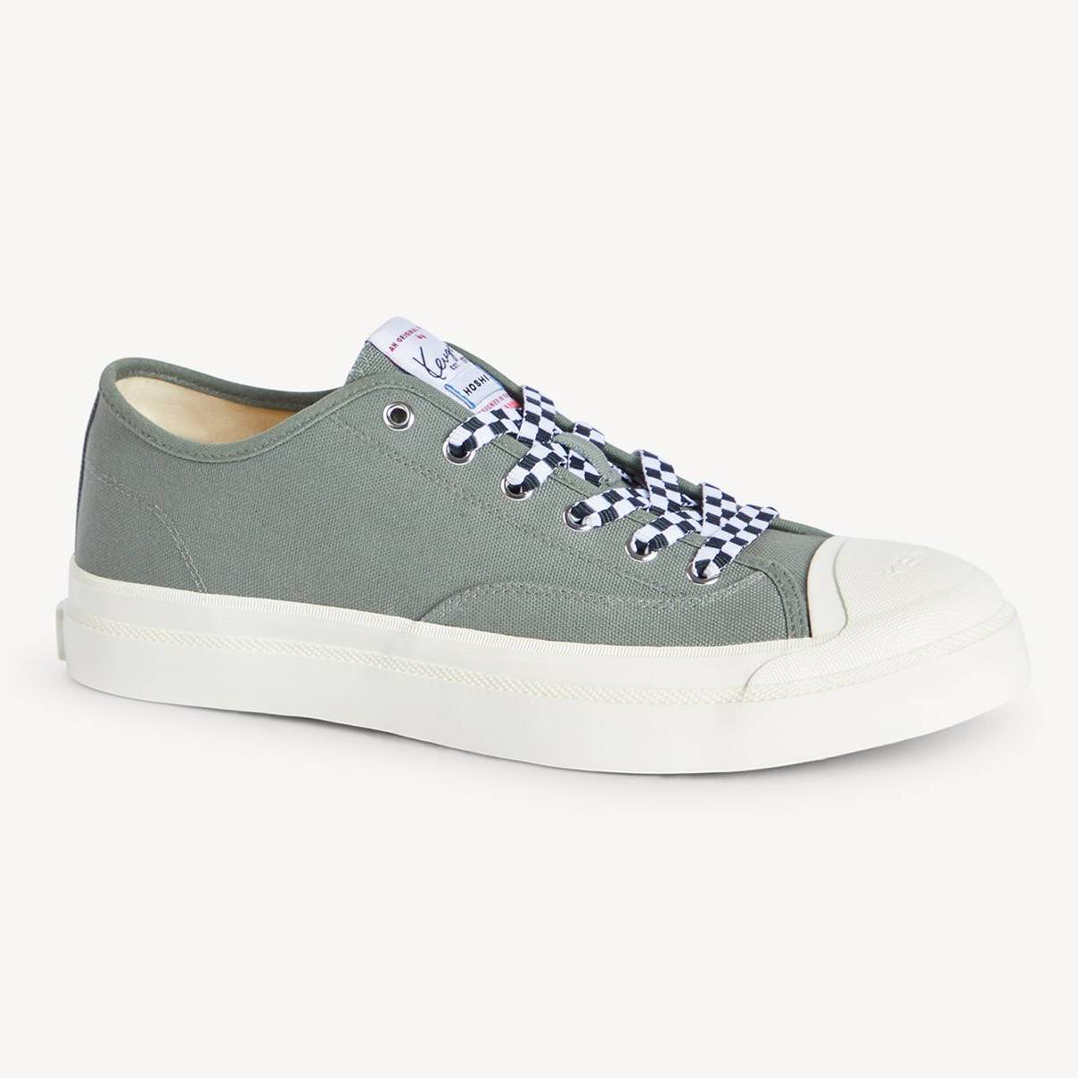 KENZO ' Hoshi' Low Top Sneakers Canvas, Man, Dark Khaki, Size 42, EU