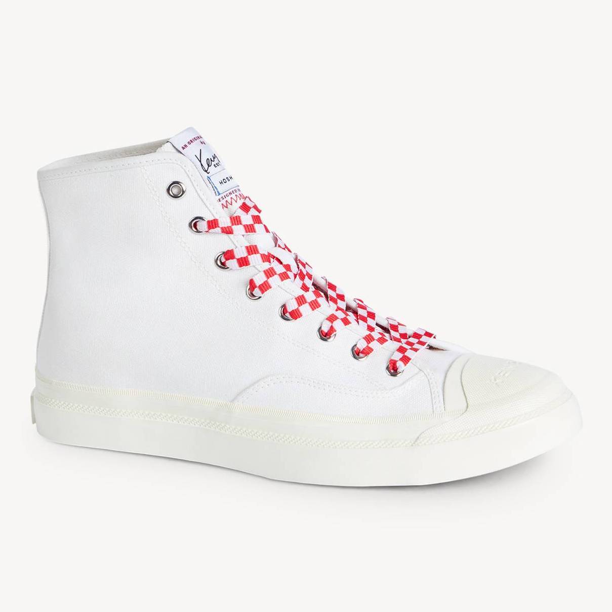 KENZO ' Hoshi' High Top Sneakers Canvas, Man, Off White, Size 41, EU