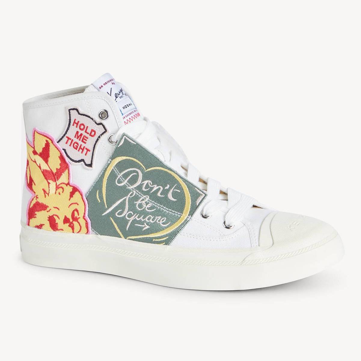 KENZO ' Hoshi' High Top Sneakers Canvas, Man, Multicolor, Size 43, EU