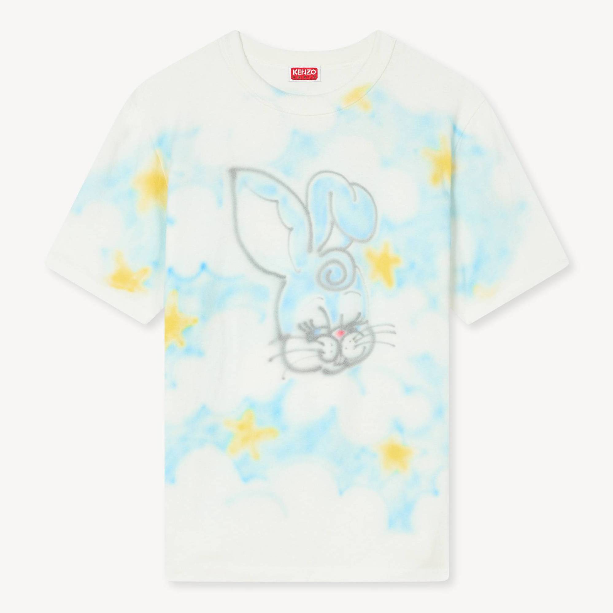 KENZO ' Cartoon' Slim T-shirt , Man, Off White, Size S, Cotton