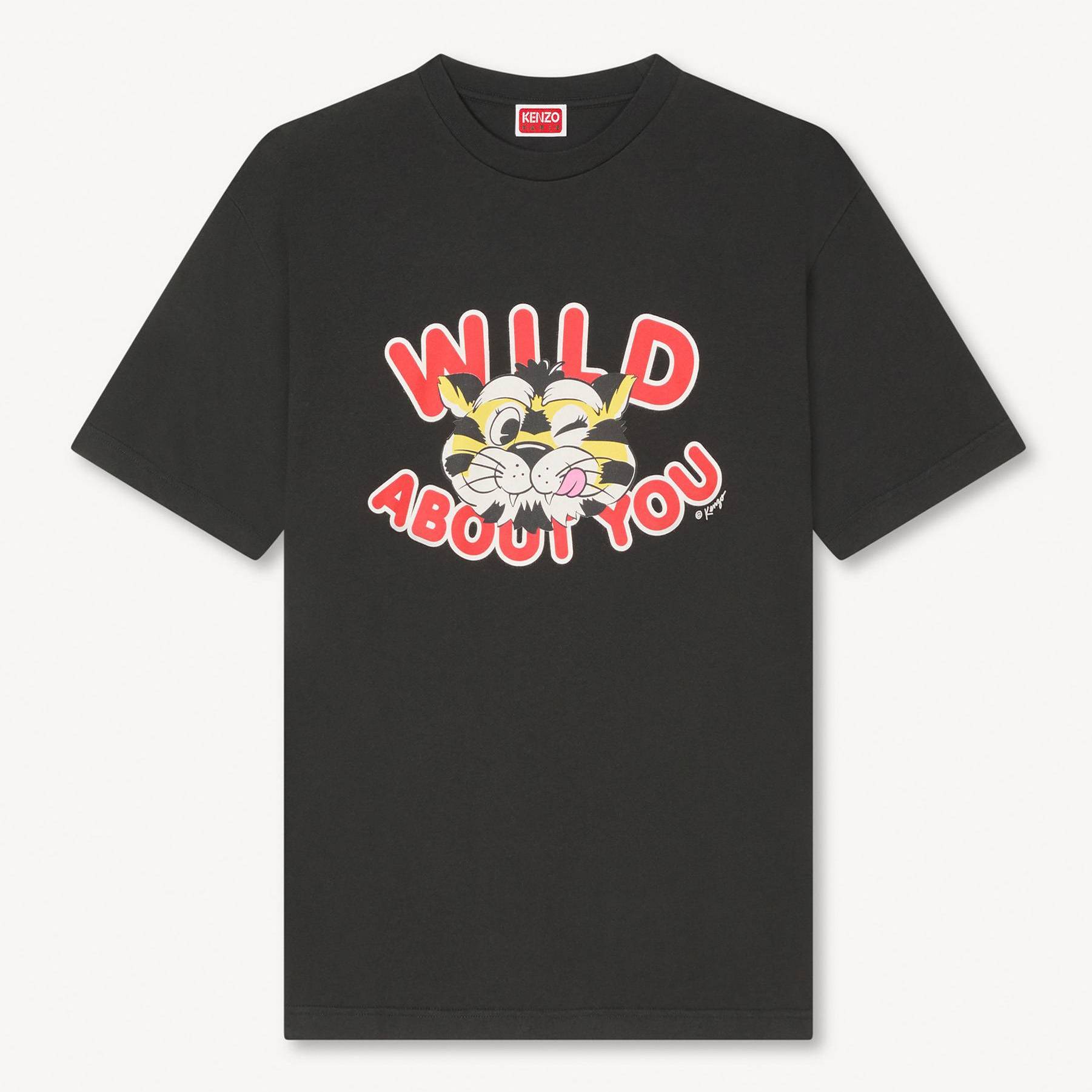 KENZO ' Wild Tiger' T-shirt , Man, Black, Size M, Cotton