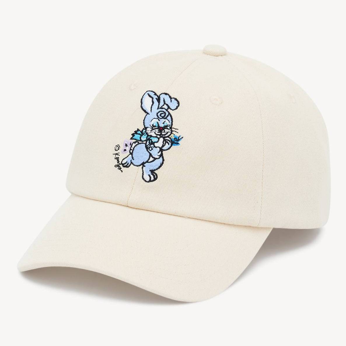 KENZO 'Kenzo Cartoon' Embroidered Cap In Cotton Beige Mens - Size One