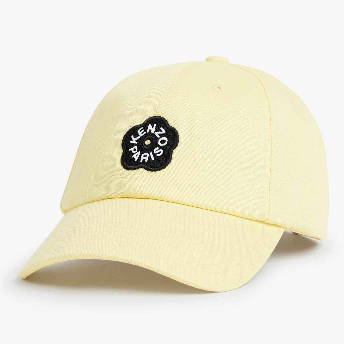 KENZO 'Boke Flower 2.0' Embroidered Cap In Cotton Vanilla Mens - Size One