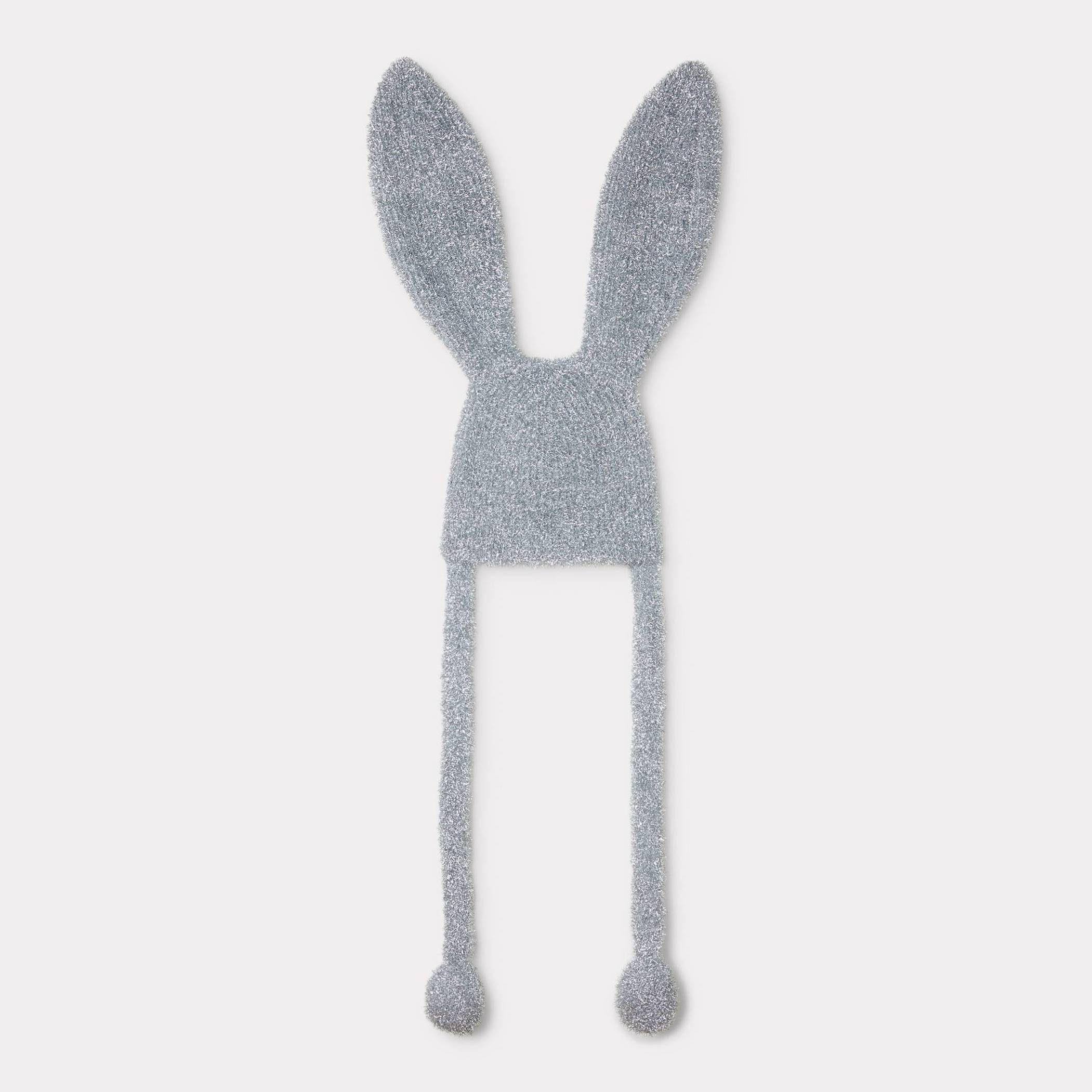 KENZO ' Winter Holidays' Beanie In Tinsel Knit, Man, Silver, Nylon