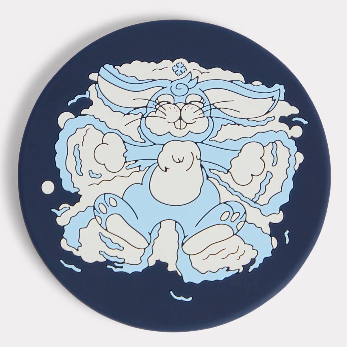KENZO ' Winter Holidays' Coasters Set, Man, Navy Blue, Silicone
