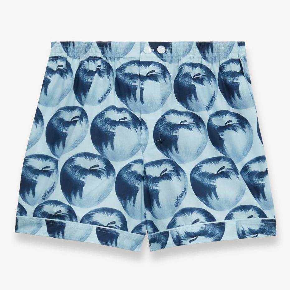 KENZO Apple Pop' Shorts , Woman, Light Blue, Size 34, Cotton