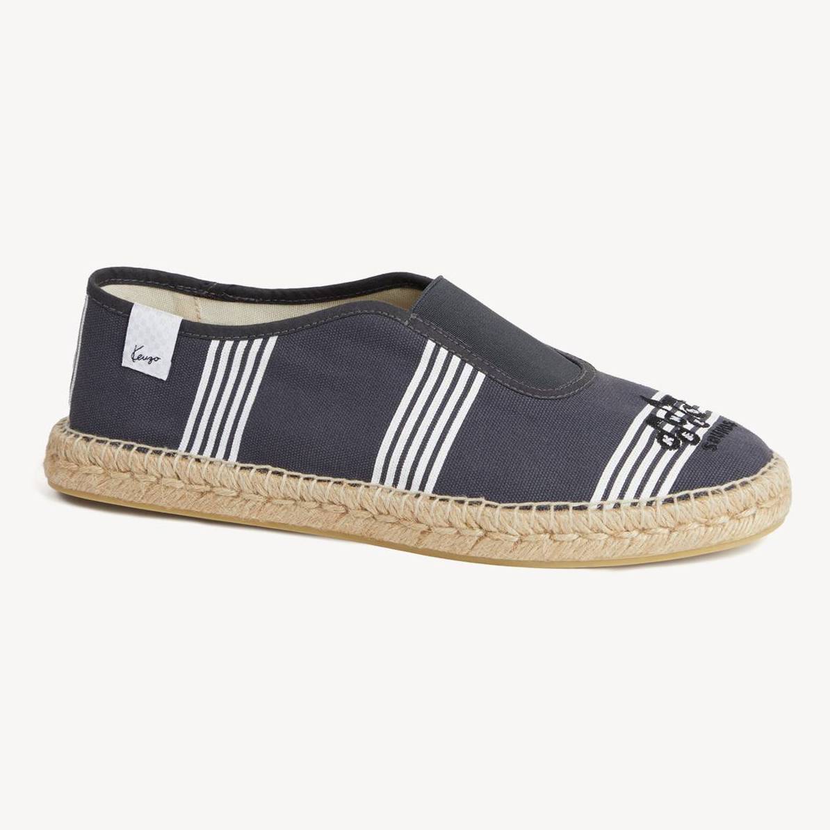 KENZO Striped ' Sounds' Espadrilles In Canvas, Man, Blue Black, Size 44, Cotton EU