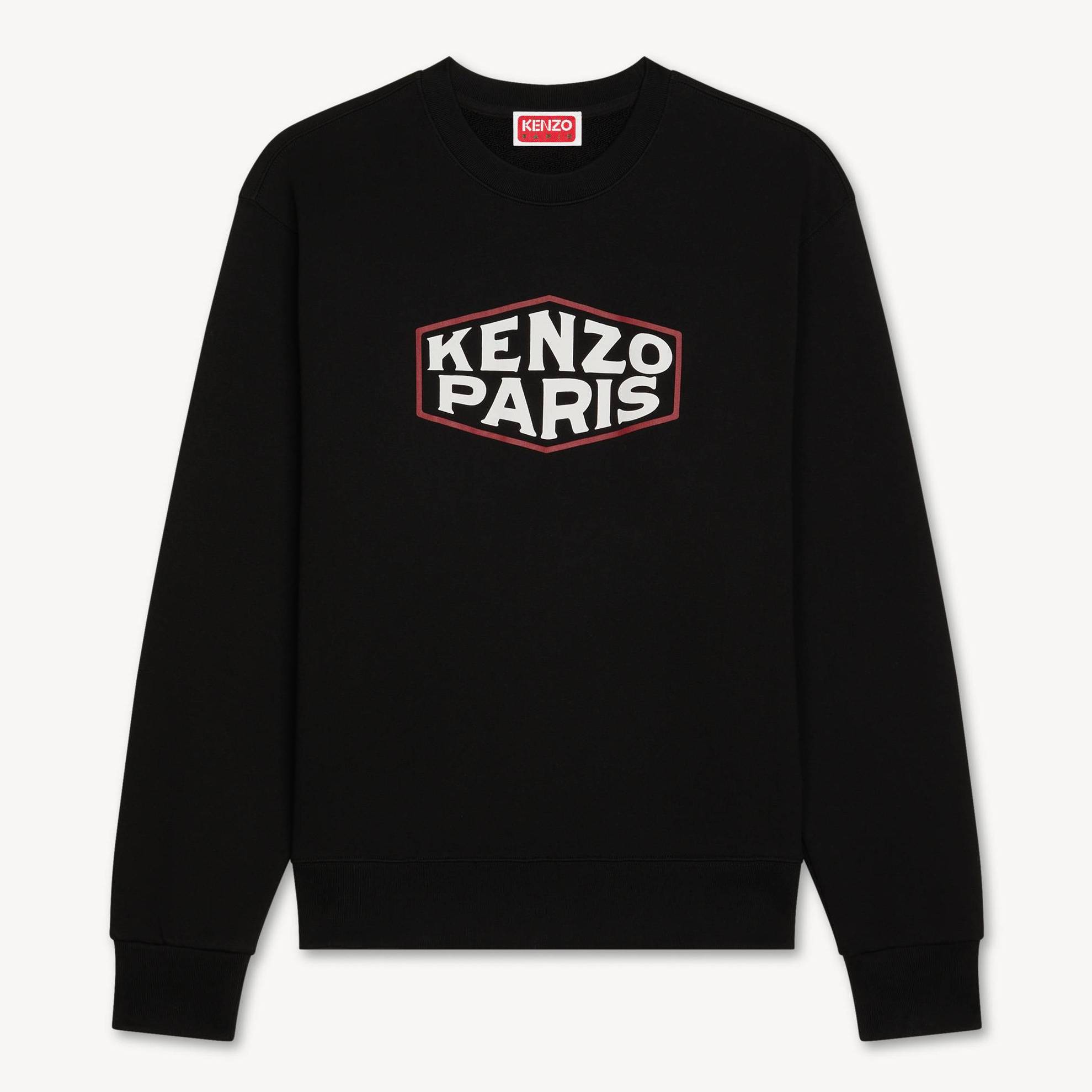 KENZO ' Paris Frame' Sweatshirtshirt , Man, Black, Size M, Cotton