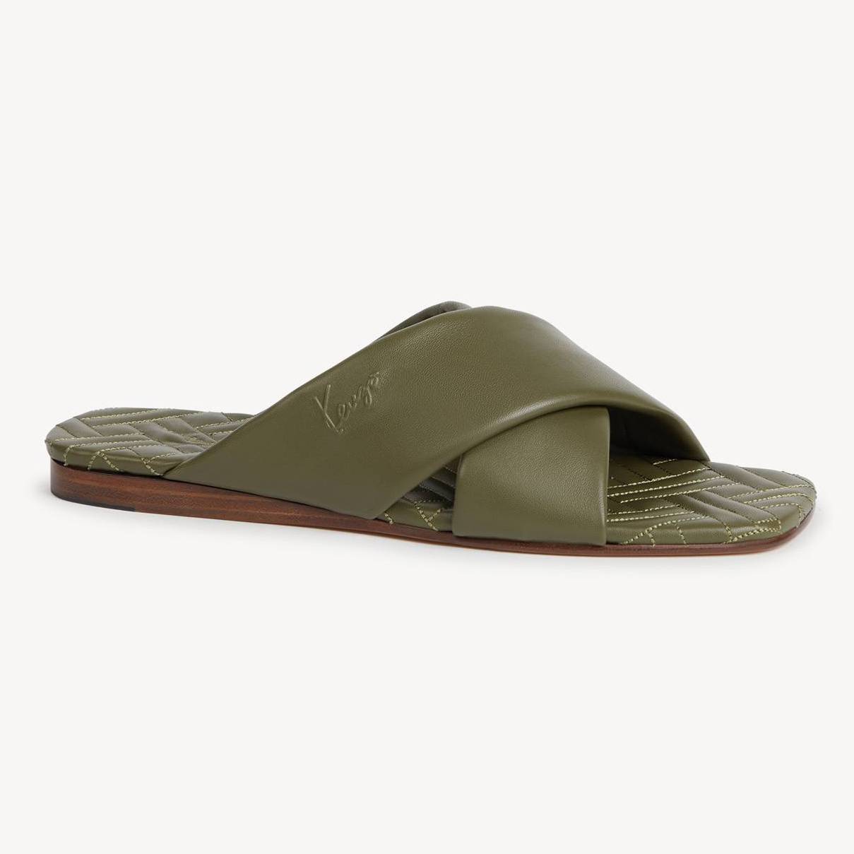 KENZO Sandalias De Piel 'Kenzonatsu', Hombre, Khaki, 41