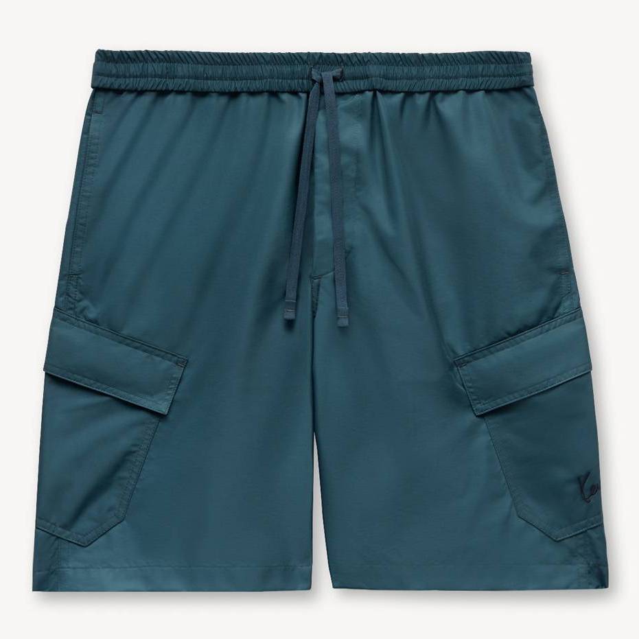 KENZO ' Signature' Technical Shorts, Man, Anthracite, Size L, Nylon