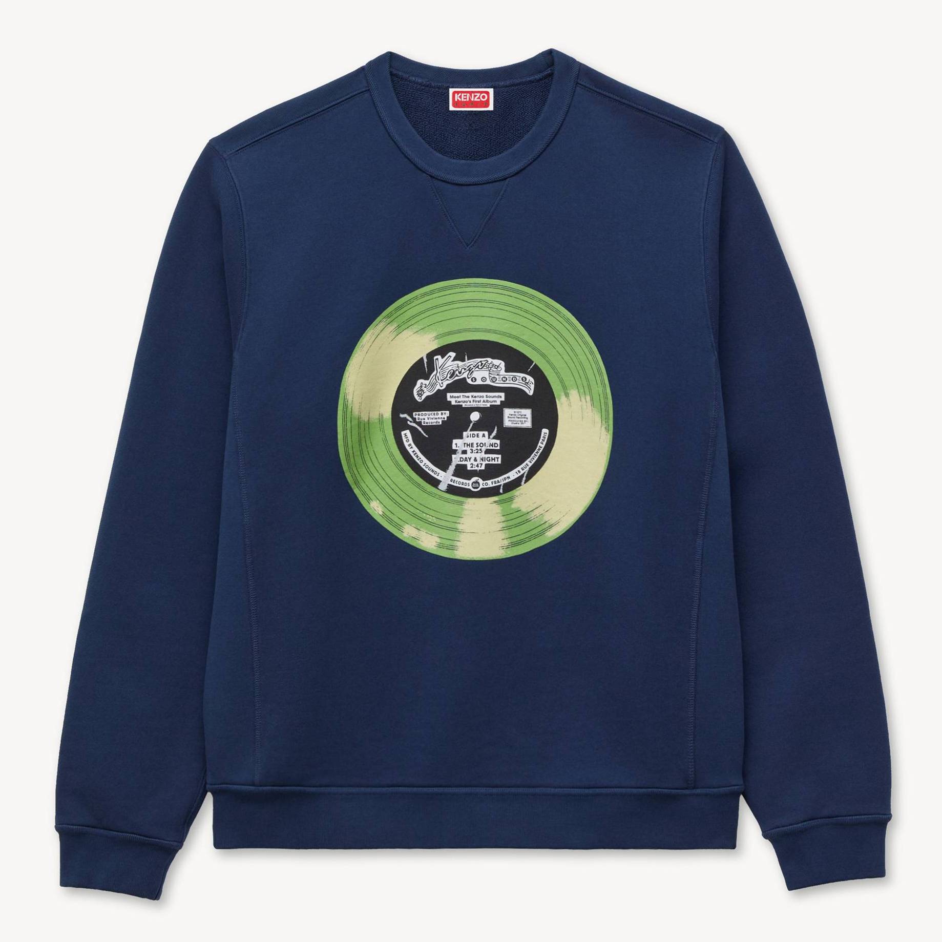 KENZO Sudadera Slim De Algodón 'Kenzo Sounds', Hombre, Blue Negro, Xl
