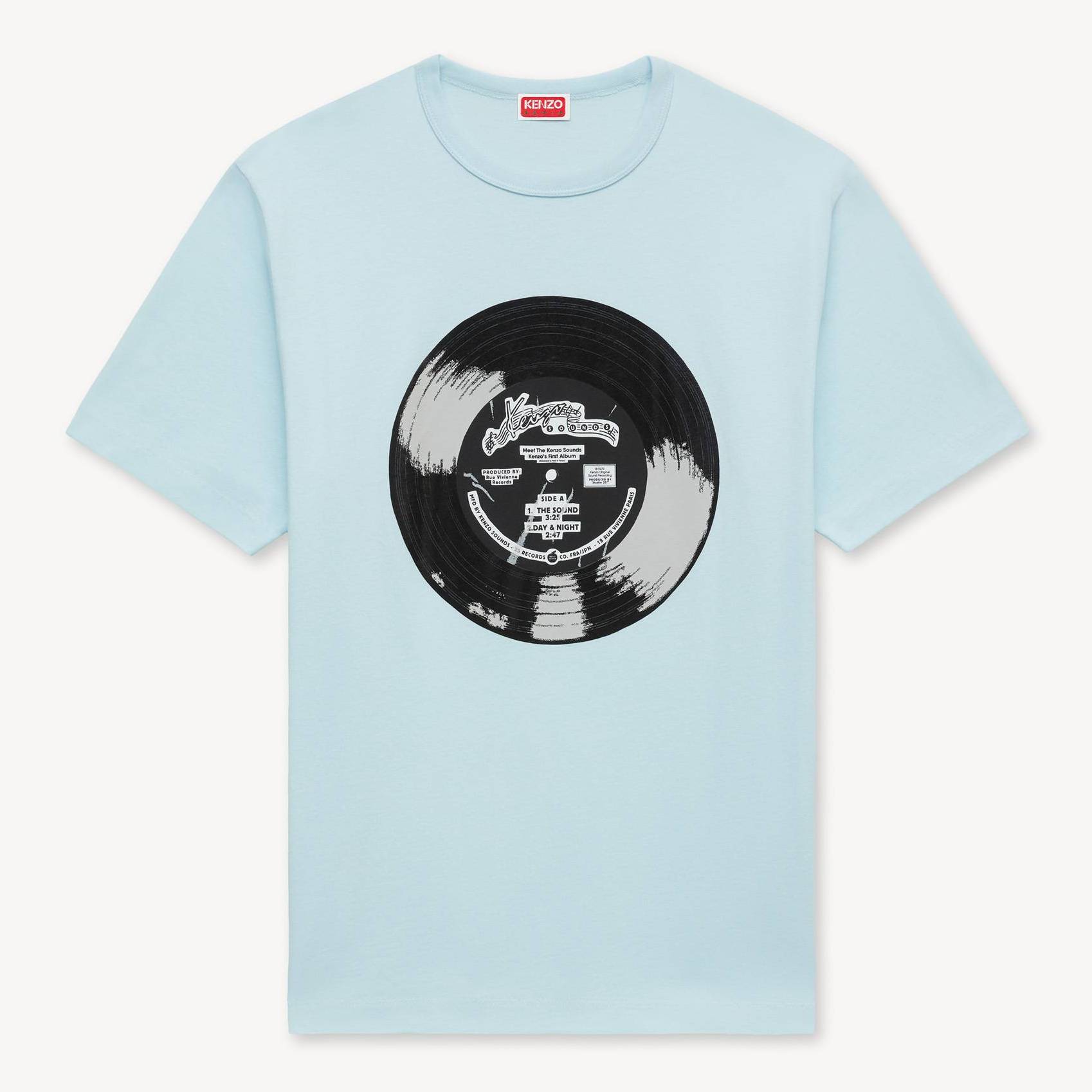 KENZO ' Sounds' T-shirt , Man, Light Blue, Size M, Cotton