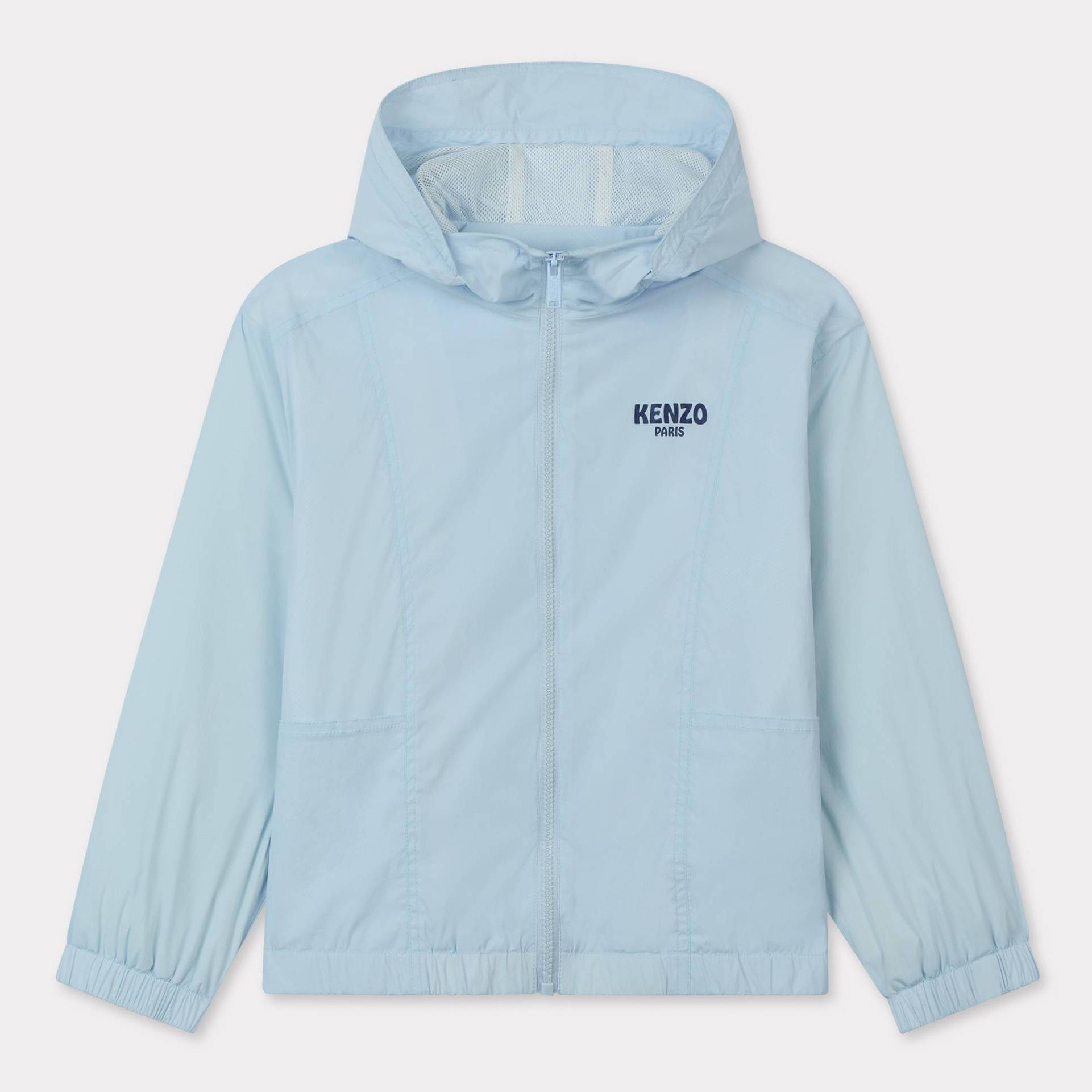 KENZO Kids 'Kenzo Garden' Windbreaker With Hood, Sky Blue, Kids, 8Yrs