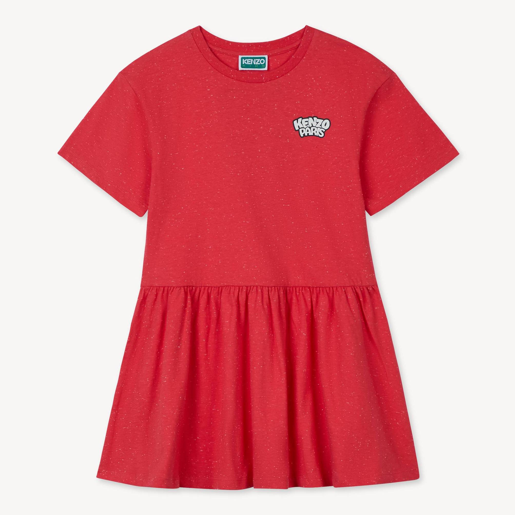 KENZO Kids 'Happy Sweet' Dress In Cotton Vermillion Girls - Size 8Yrs