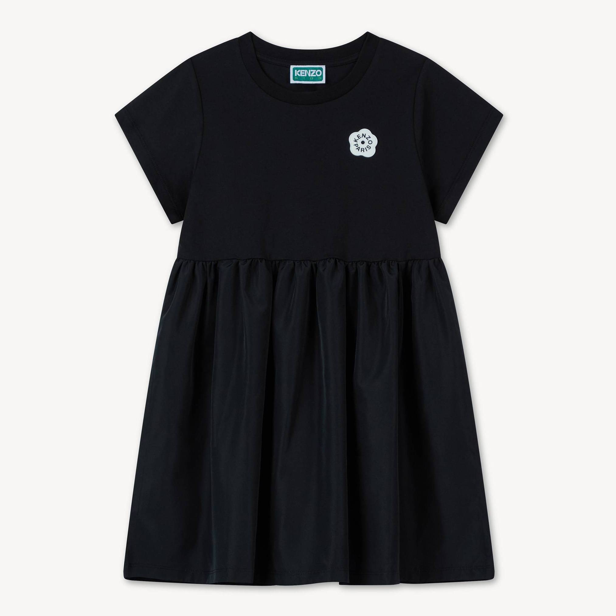 KENZO Kids 'Boke Flower 2.0' Dress And Nylon, Kids, Black, Size 4Yrs,
